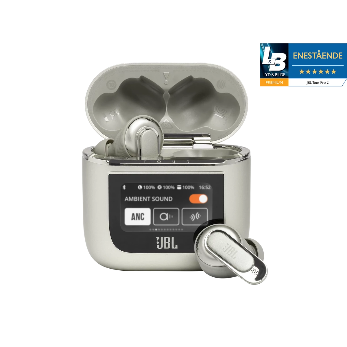 JBL Tour PRO 2 True Wireless fülhallgató, pezsgő