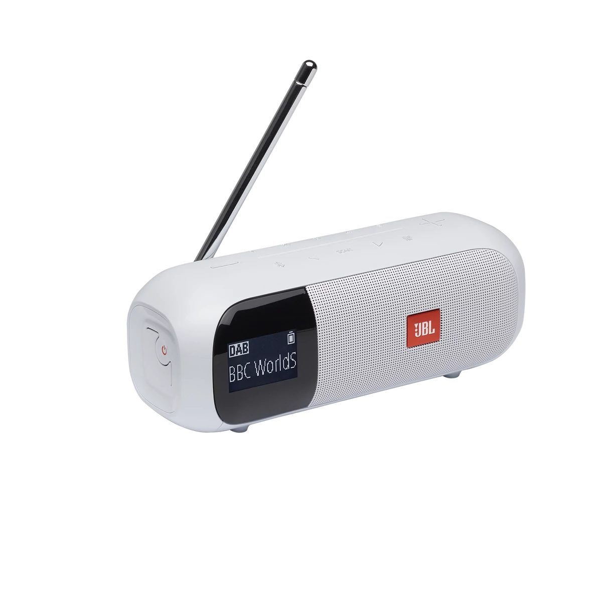 JBL Tuner 2 hordozható Bluetooth hangszóró rádióval, fehér