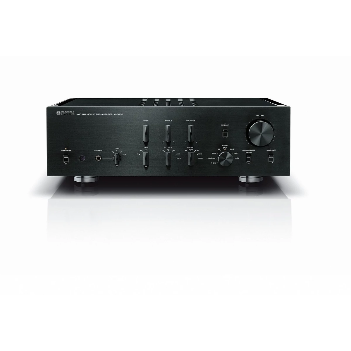 Yamaha C-5000 sztereó előerősítő, zongoralakk fekete