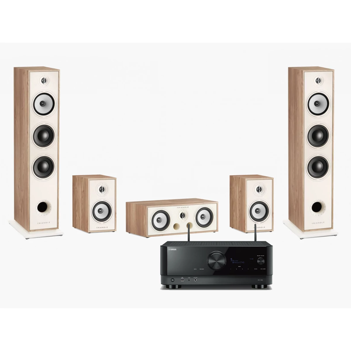 Yamaha RX-V6A + Triangle Borea BR08 5.0 házimozi szett, tölgy