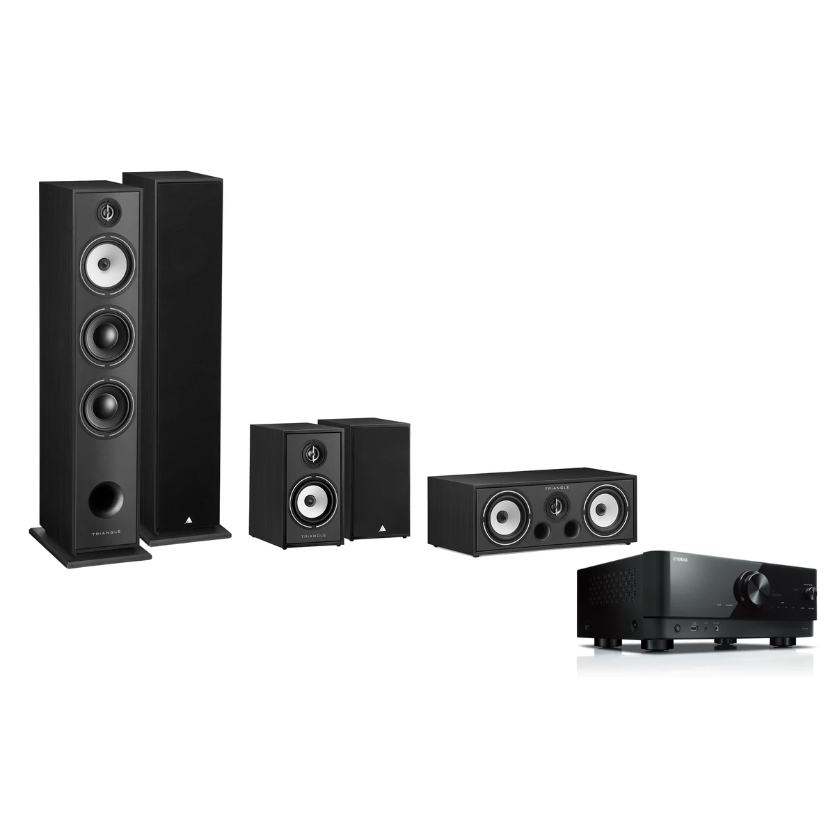 Yamaha RX-V4A + Triangle Borea BR08 5.0 házimozi szett, fekete