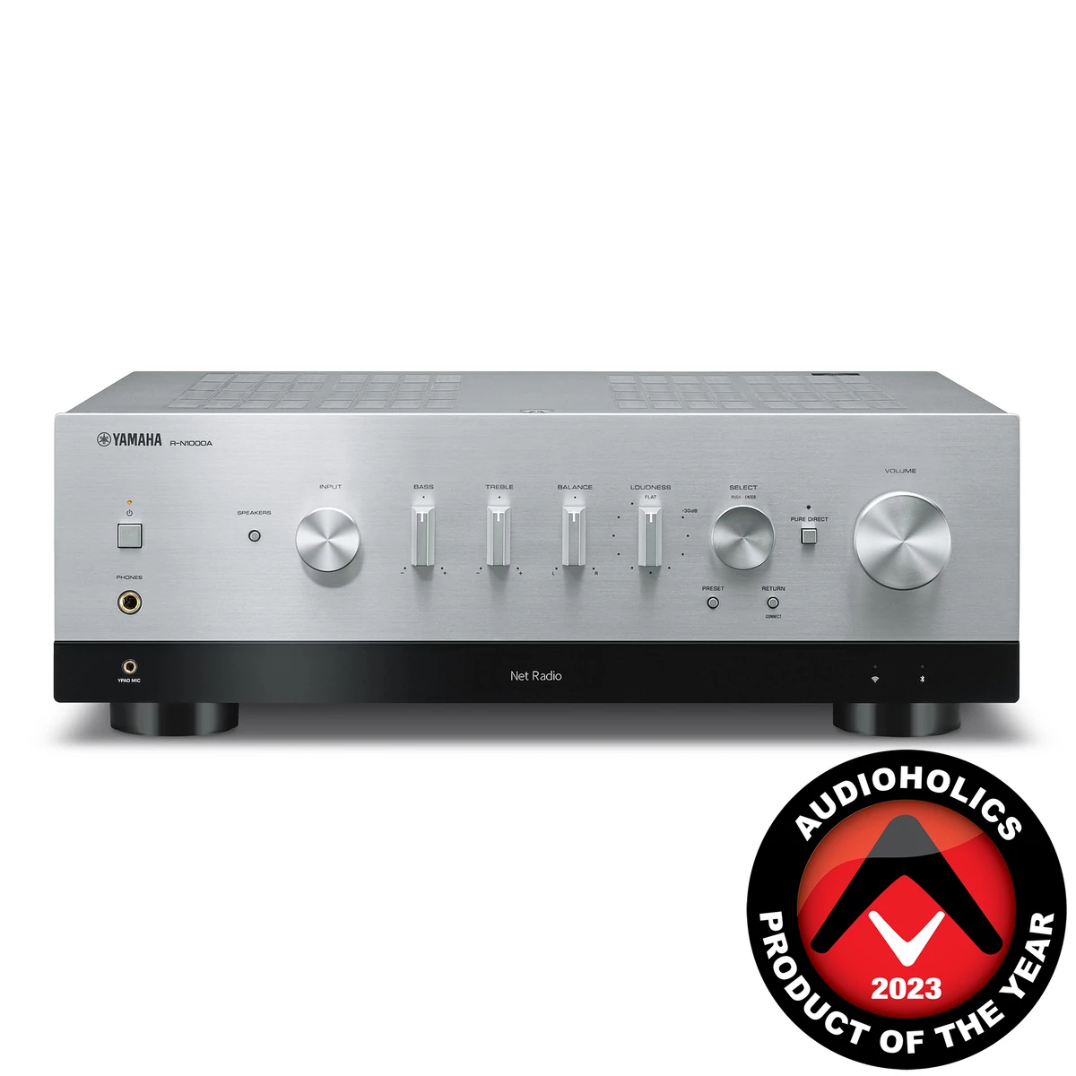 Yamaha R-N1000A sztereó hálózati rádióerősítő, ezüst